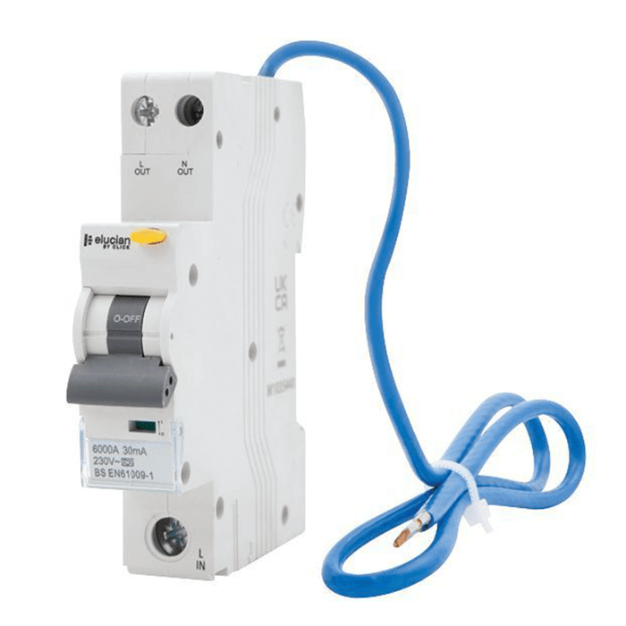 Elucian CU1RCBO16B 16AMP 30MA SP B-Type RCBO
