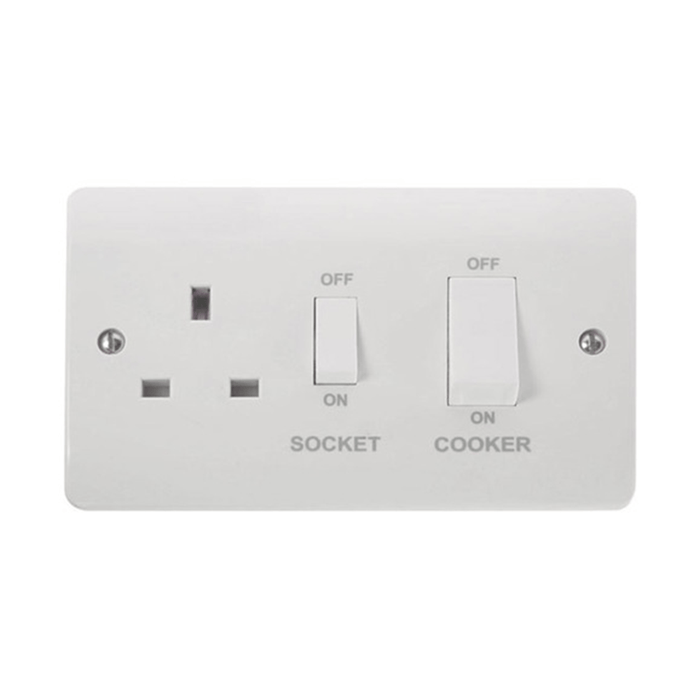 Scolmore Mode 45A Cooker Control Unit White Switch