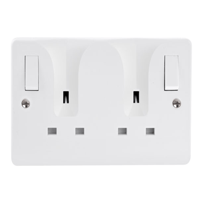 Scolmore Mode 2 Gang 13A Locating Switched Socket