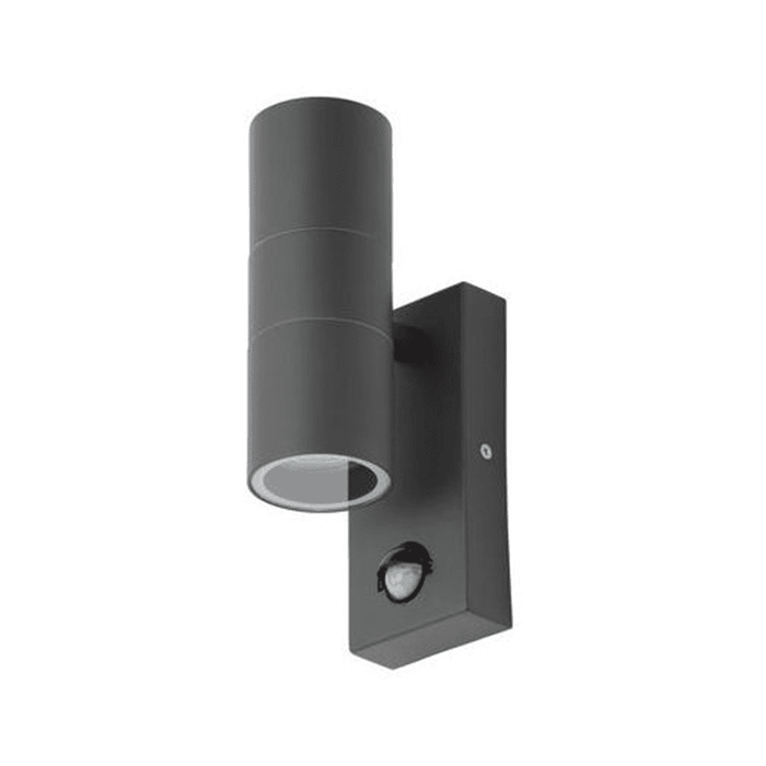 Forum Leto Up / Down Wall Light IP44 PIR Anthracite