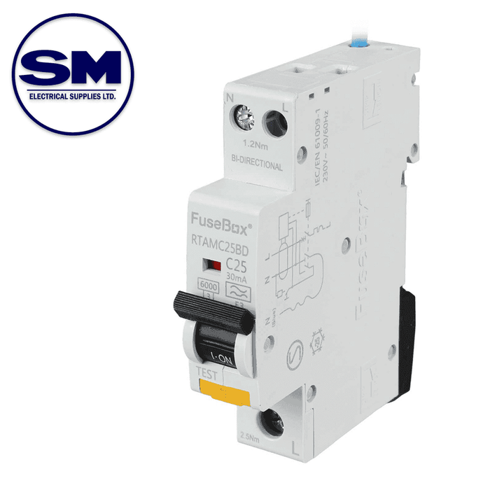 Fusebox BI-DIRECTIONAL RCBO 25A C CURVE