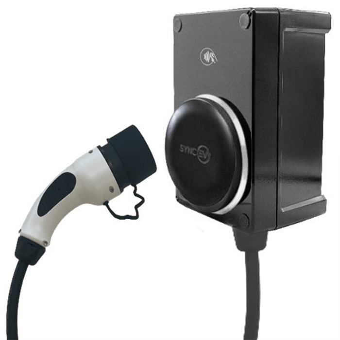 Sync EV 7.4KW Tethered Charge Point with Black Finish