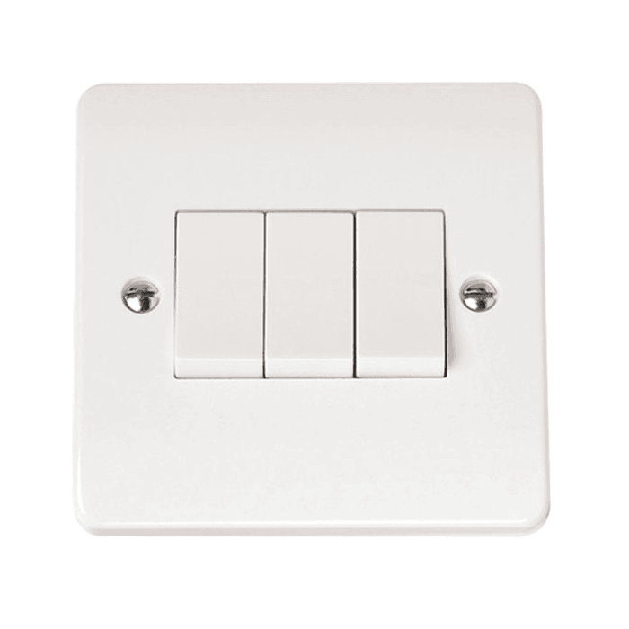 Scolmore Mode 10AMP 3 Gang 2 Way Switch