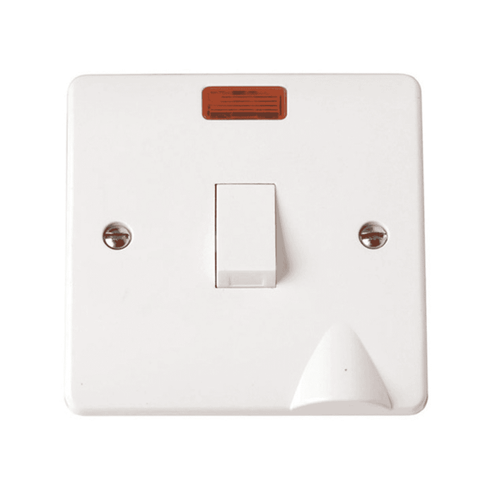 Scolmore Mode 20A DP Switch with Neon & Flex Outlet