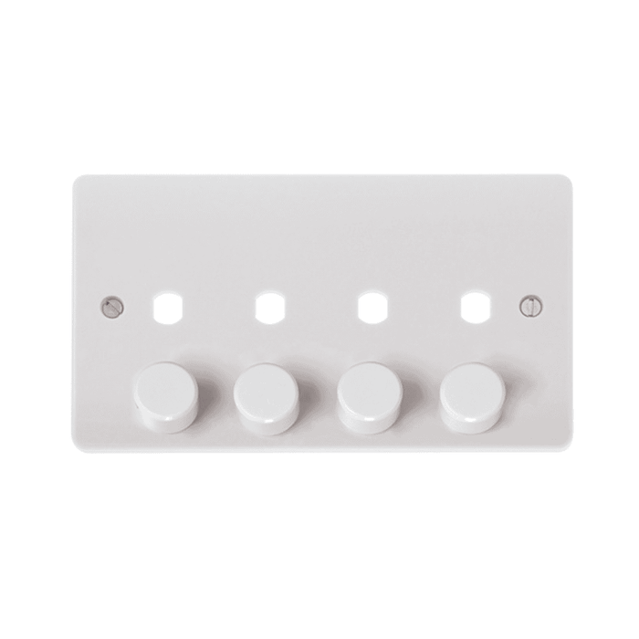 Scolmore Mode 4 Gang 2 Way Dimmer (Plate Only)