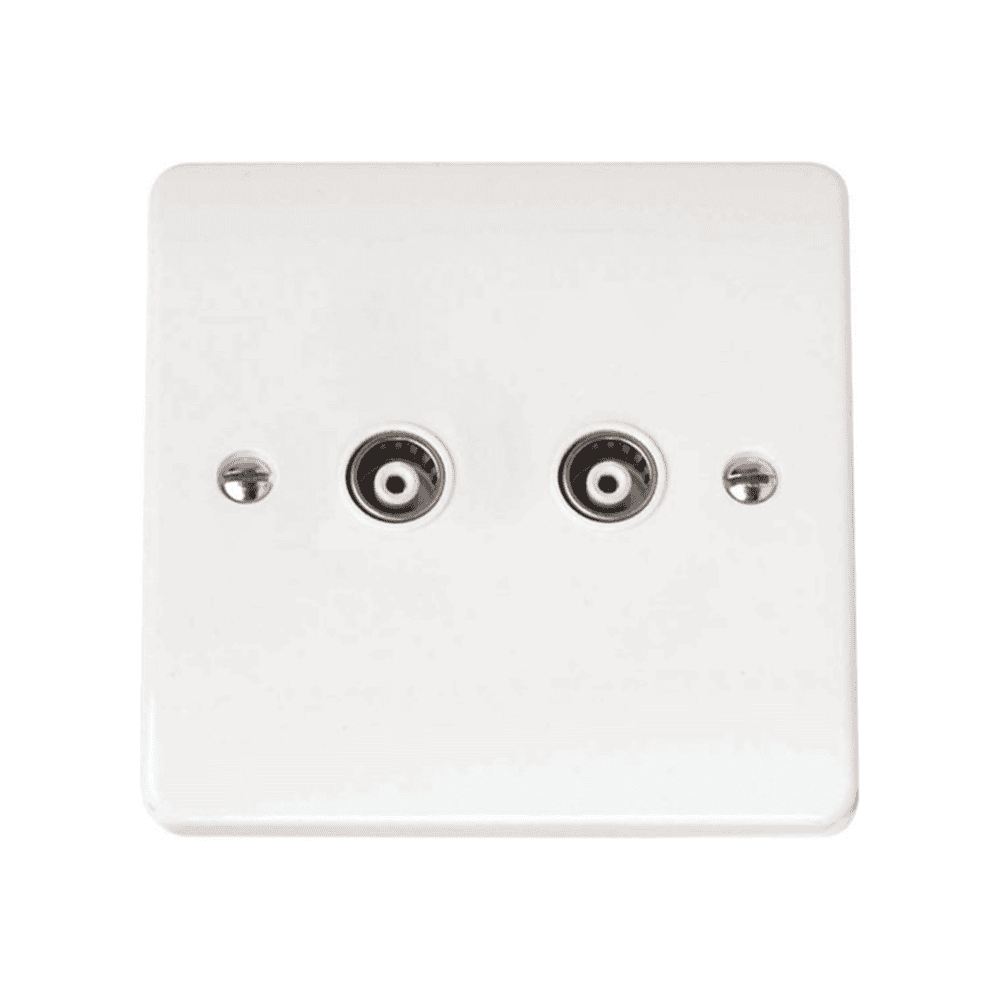 Scolmore Mode Twin Coaxial Plate — SM Electrical Supplies Kirkcaldy
