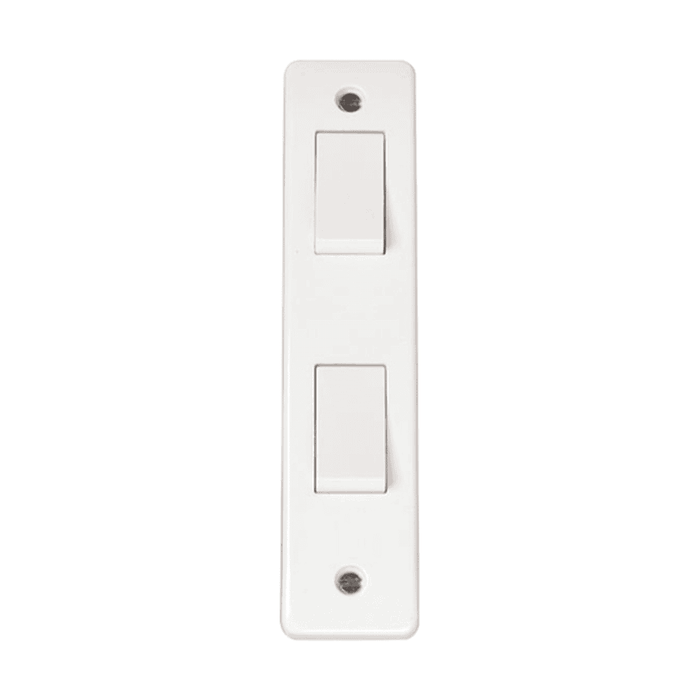 Scolmore Mode 2 Gang 2 Way 10AMP Architraves Switch