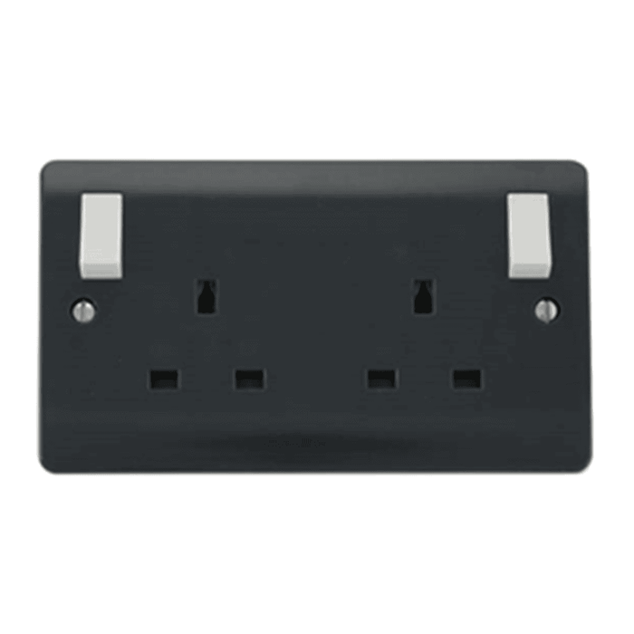 Scolmore Click Mode Part M 2 Gang Switched Socket Earth