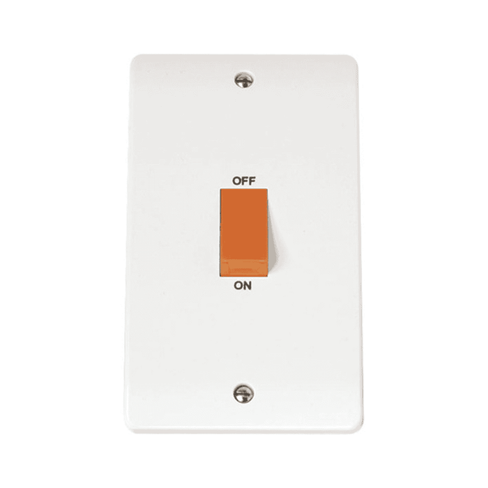 Scolmore Mode 45A 2 Gang Tall Cooker Switch