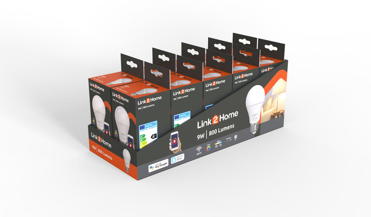 L2H E27 Smart RGB Dimmable Lamp