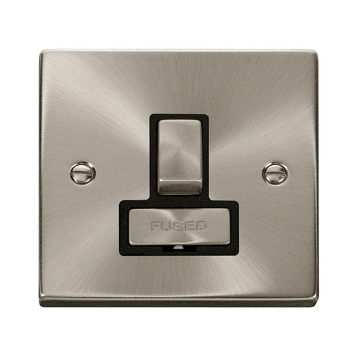 Scolmore Deco Ingot 13A Switched Fused Spur (Black)